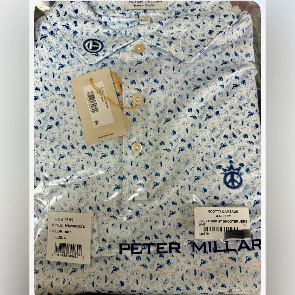 NWT SCOTTY CAMERON GALLERY Circle T Summer Comfort Straight Shooter Polo size L